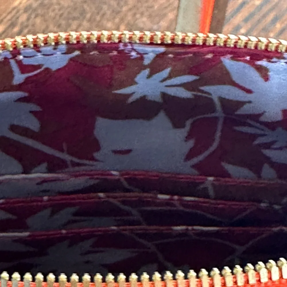 HOBO Orange Red Leather Crossbody Bag - Picture 8 of 8
